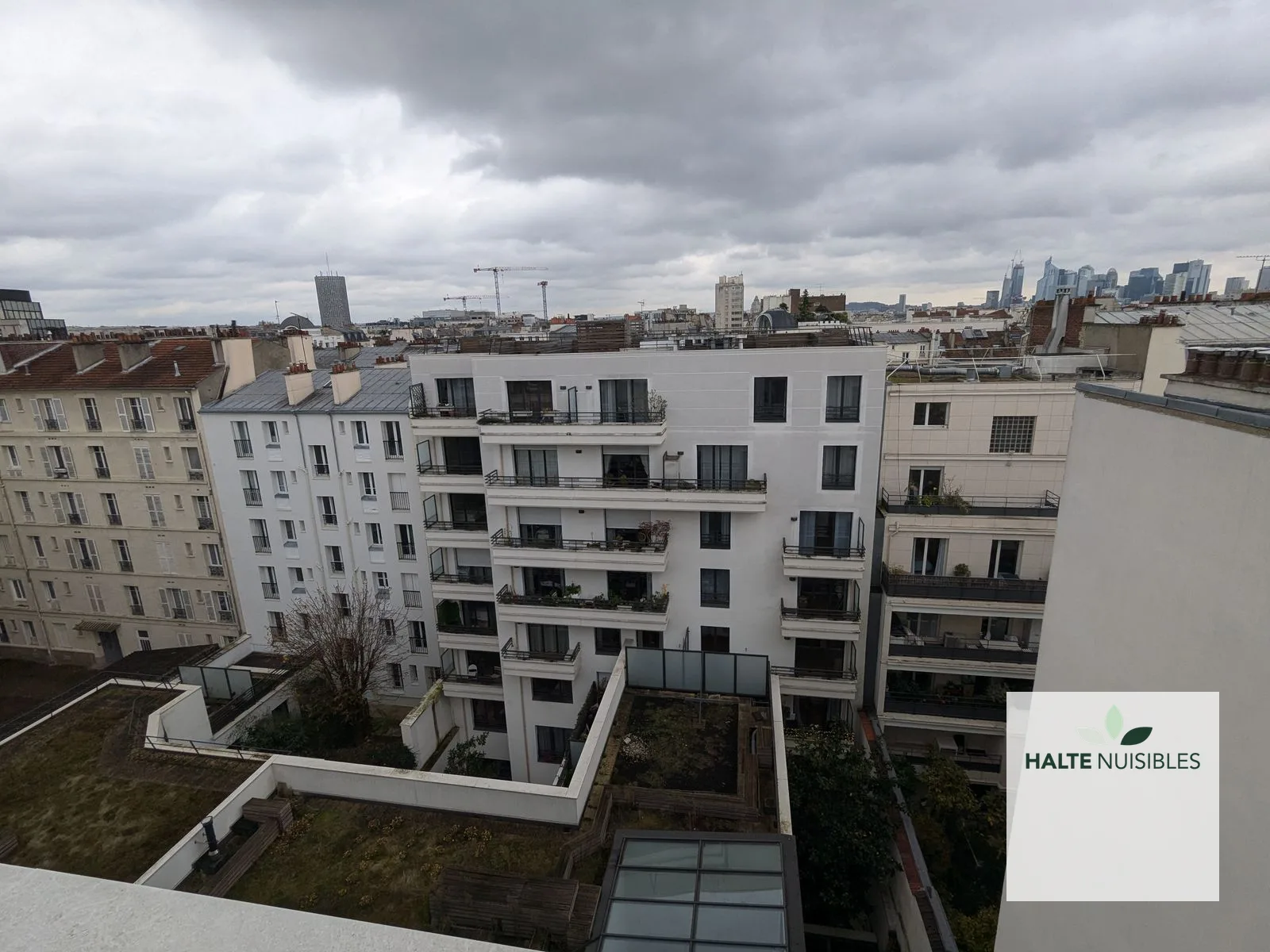 Vue d'un immeuble parisien traité par Halte Nuisibles.
